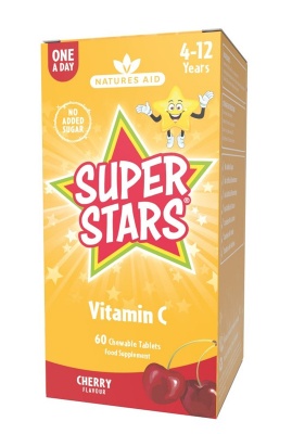 Natures Aid Super Stars Vitamin C 60 Chewable tabs